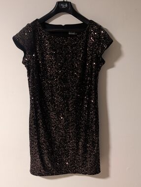 Eliza J Copper Sequin Cocktail Dress